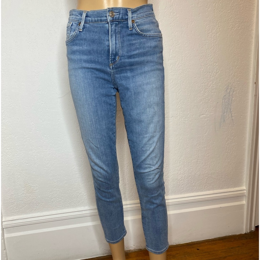 AGOLDE x Amour Vert Sophie High Rise Skinny Ankle Jeans Size 26 Organic Cotton